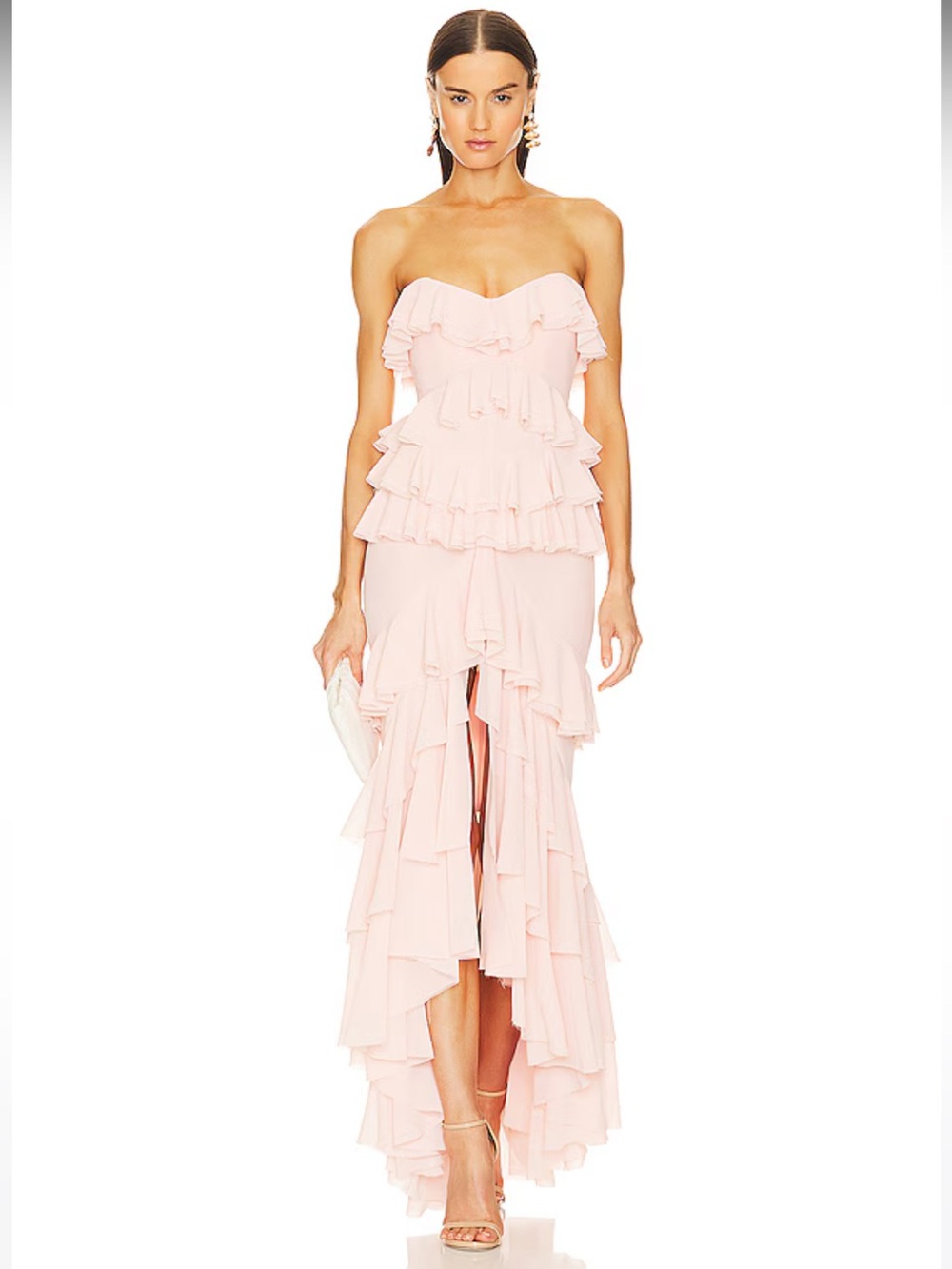 NWT! Michael Costello x REVOLVE Oleksandra Gown in Blush Nude